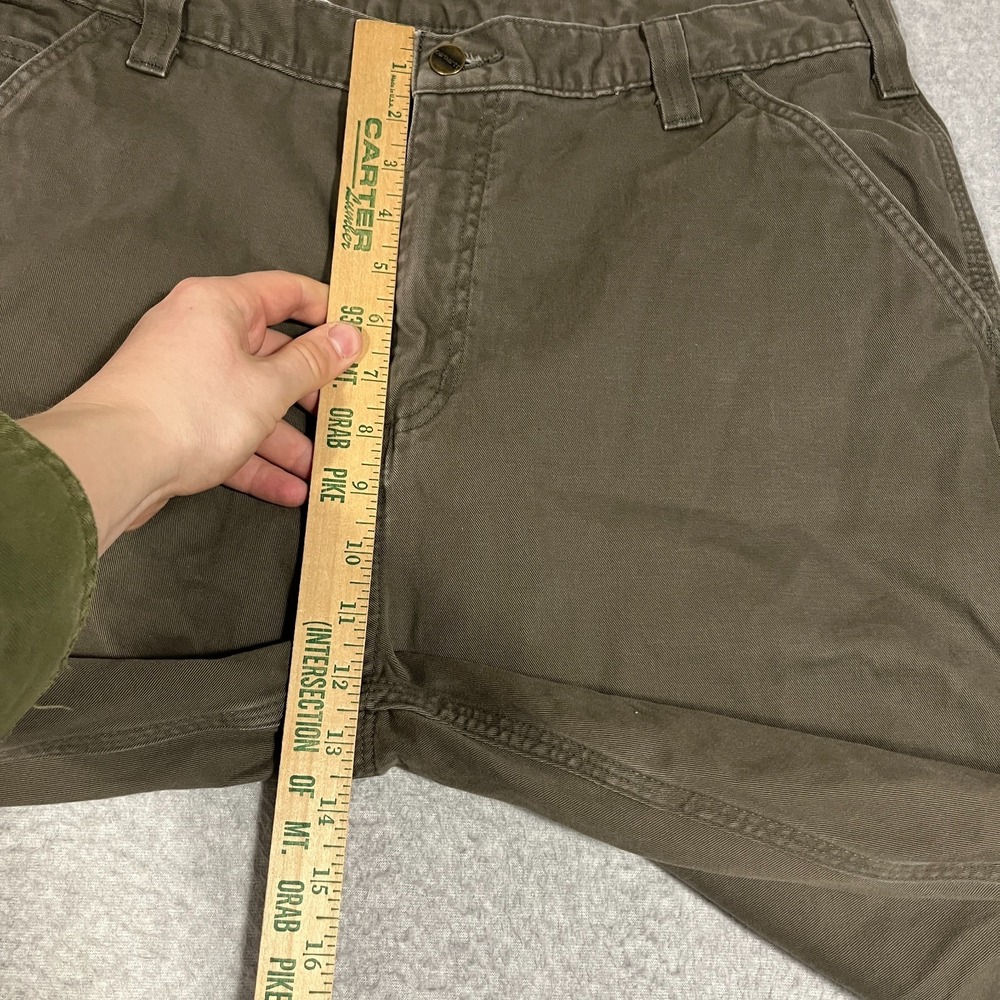Carhartt Pants Mens 36x32 (Tag 38x32) Brown Carpenter Canvas Workwear Relaxed - Picture 5 of 12